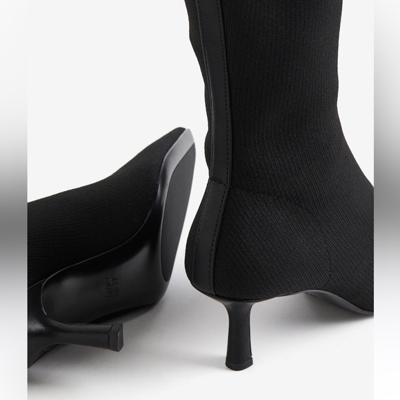 H&M Heeled Sock Boots EUR 36 / US 5 - Picture 3 of 9